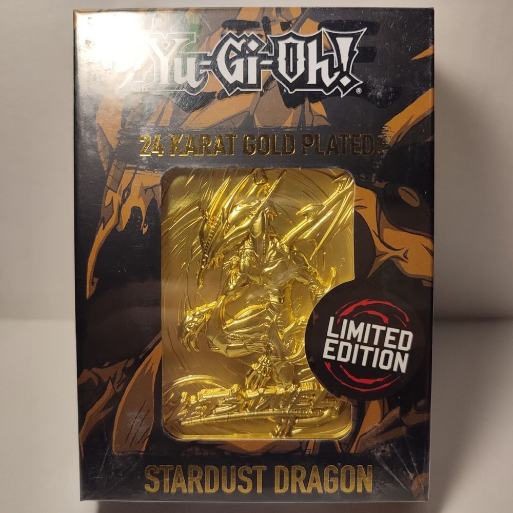 Yugioh Stardust Dragon Metal Card 24k Gold Plated Ingot Limited Edition Official